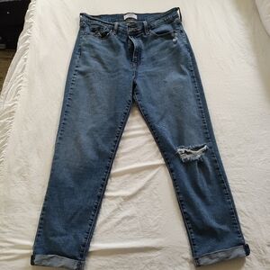 Levi's Distressed Blue Boyfriend Jeans.  Size 8